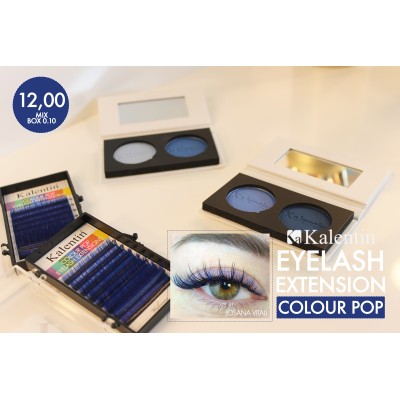 D Mix Blue Colour Pop Volume Eyelash Extensions