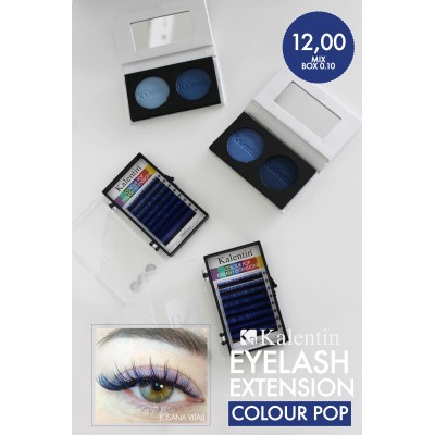 C Mix Blue Colour Pop Volume Eyelash Extensions
