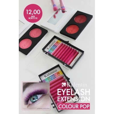 C Mix Pink Colour Pop Volume Eyelash Extensions